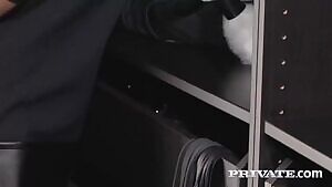 Susy Gala in kinky lingerie and stockings being a naughty maid