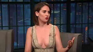 Alison Brie fucking knows that if she wears that dress on national television, a very large portion of the male population will be stroking themselves to her that night, even pulling their lonely pricks out during the show and dreaming of drenching her famous cleavage in their worthless jizz.