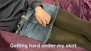 Finally found a cute look with this denim skirt