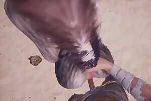 Hitting a Wolf from behind.