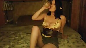 Cosplay ears poking out