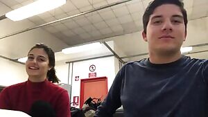 I am at school with my friend but we will not fuck in classroom GIF