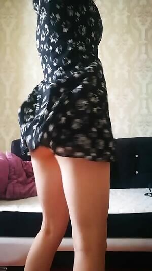 Have to be careful with this summer dress, it's just too easy to flash panties. but i can't help it, way too un😹