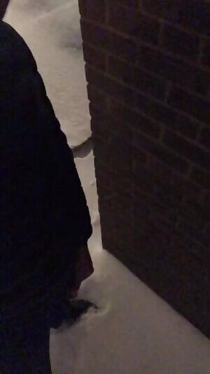 marking my territory on the first snow of winter