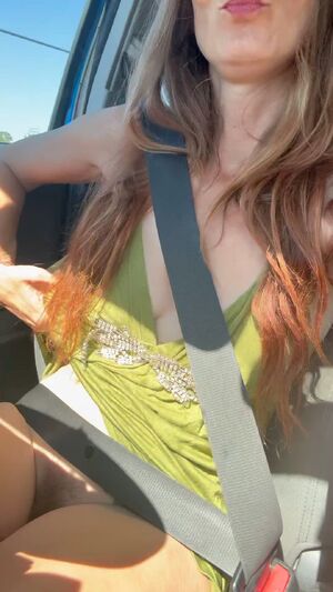Solo Public Car Cowgirl Cute Flashing