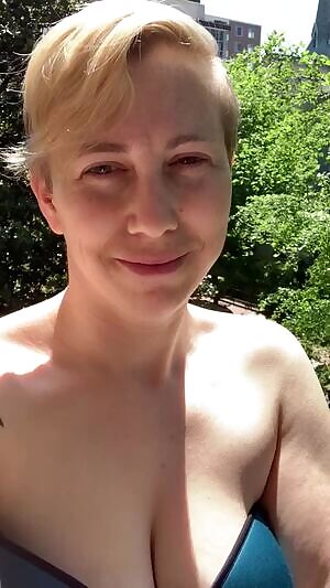 Titty drop from the hotel balcony.