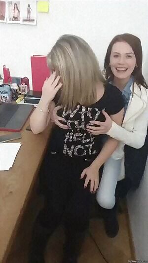 Playing with her friend