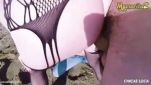 Chicas Loca - Big Boobs Blonde With Perfect Pussy Fucks On A Public Beach