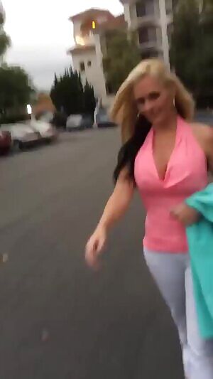 Flashing tits in the street