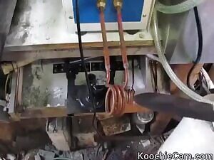 Sticking in so hot it burns