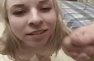 AMBER RAIN makes sure he gets both sides of her face