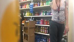 She got pantsed in a public store.
