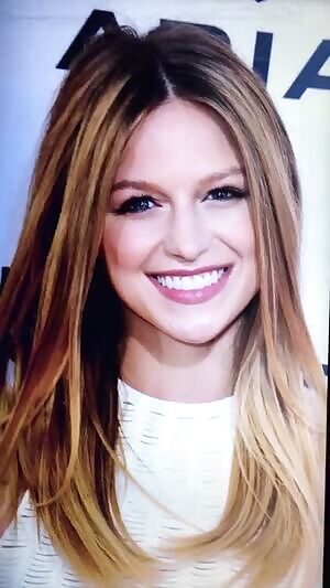 Melissa Benoist takes a BIG load all over her cute and sexy face!!!