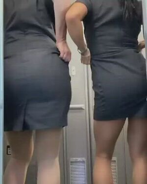 Flight Attendants Airplane Dancing Stewardess
