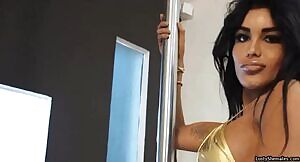 Pole dancer cums while getting fucked. Karla Carrillo