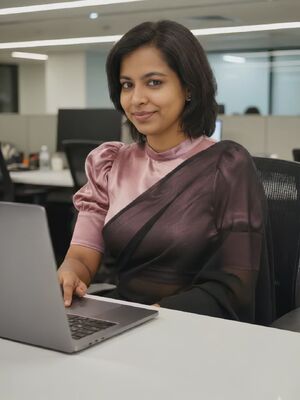 Silk and Satin Ai Generated Coworker