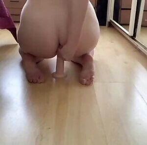 Finally managed to get the dildo in and now I can’t stop fucking my ass