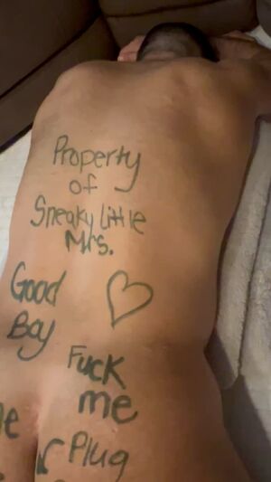 Bodywriting Amateur Chastity Femdom Spanking
