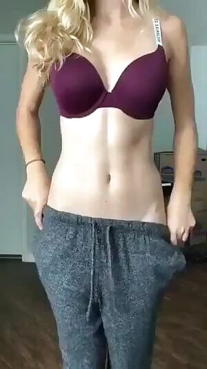 Blonde babe showing off all the goods