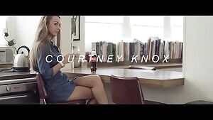 Courtney Knox undressing in the Kitchen