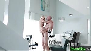 Petite Blonde Gets Rammed