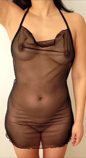 Braless Amateur Latina Natural Tits Sheer Clothes