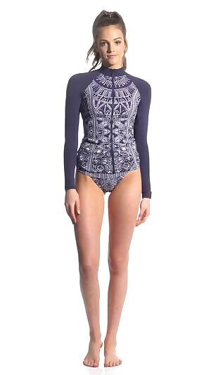 Skinny model tries her new underwear