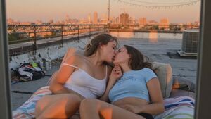 Girls Kissing Ai Generated Kiss Lesbian