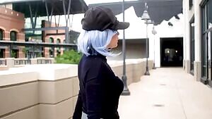 Snuck around a mall in Rainbow Team Rocket Cosplay