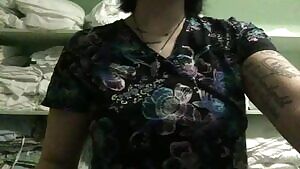 Saw another nurse post something.. Here’s me flashing my tits in our unlocked linen room 😉