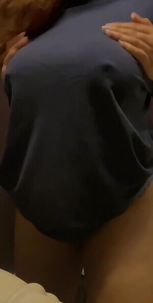 Titty drop in the family bathroom oops c;