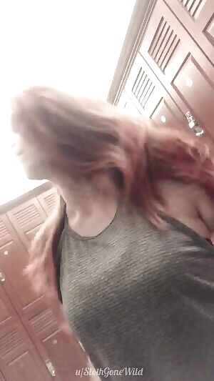 Making a video for Reddit at the gym’s changing room