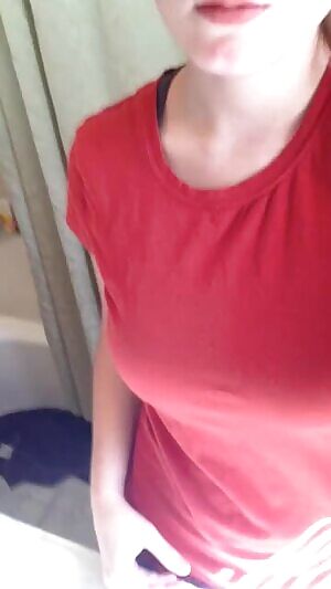 Flashing her gorgeous tits