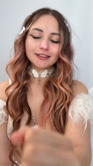 Rolling eyes Ahegao Brunette Curly Hair