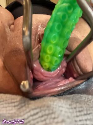 Stuffed Pussy ASMR Pee Sounding Stretched