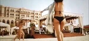 Nathalie Emmanuel on the beach