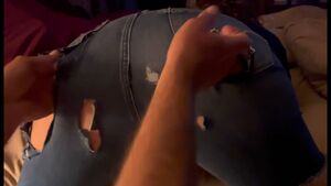 Ripped Clothing Amateur Ass Booty Clothed
