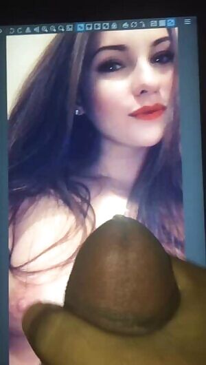 Coated her face with cum.