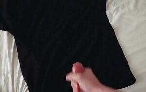 Cumming on my black T-shirt