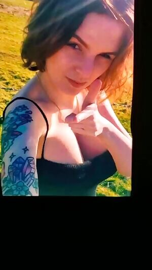 Cum on Emma Blackery's tits