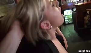 Elisha Cuthbert lookalike getting fucked in a restaurant