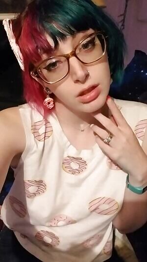 Cotton candy doughnut drop