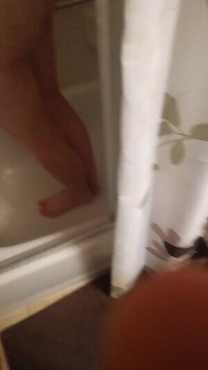 Soaping up and rubbing down in the shower