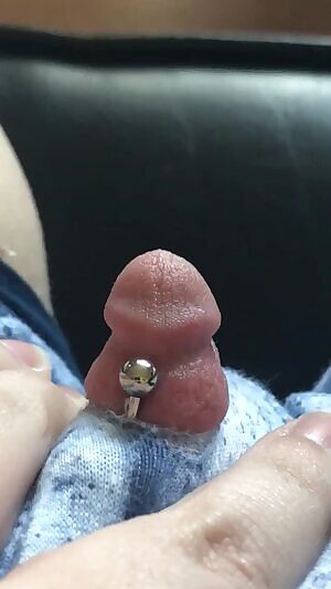 Poking my little cock out