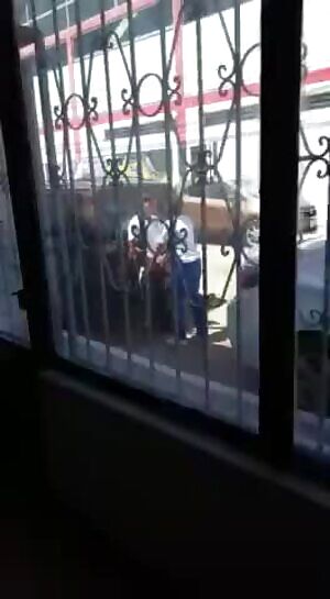Mexican teens caught in middle of blowjob on street