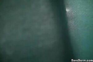 Asian Roommate Fucks BF While Friends Watch...and Joins In