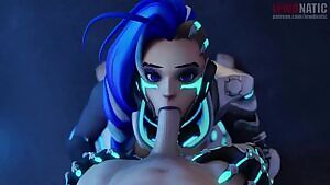 Cyberspace Sombra blowjob