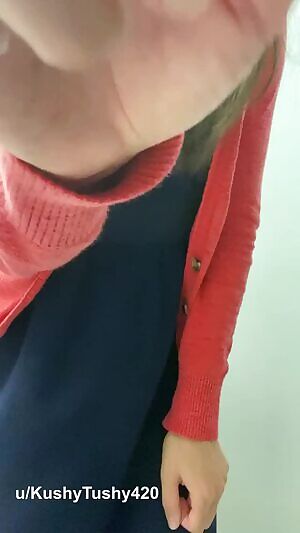 First post! Had a little surprise under my dress at work the other day. 🍑💎