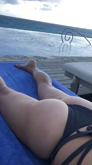 Milf at pool...Bikini Thong Butt Shake