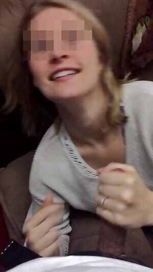 GF smiles while her sweater is covered in cum